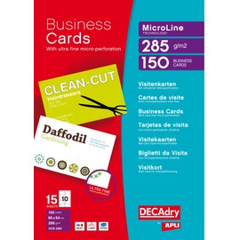 Decadry 285gsm Microline Business Cards - Bright White