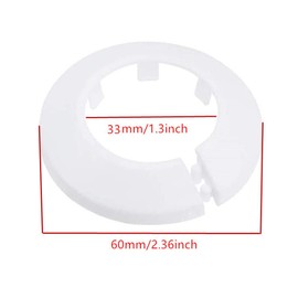 4 pieces Wall Flange outer diameter flange Easy Installation Plastic Radiator Escutcheon Water Pipe Drain Line Cover Collar Wall Pipe Cover Decoration Pipe Collars,Pipe Collar (32mm, White)