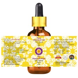 Deve Herbes Pure Vitamin E Oil with Glass Dropper 15ml (0.50 oz)