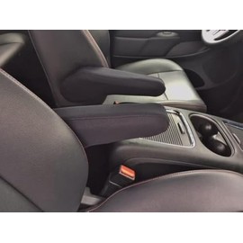 Auto Console Covers - Premium Armrest Cover Fits Dodge Grand Caravan 2011-2020 Protect Fold-Down Armrest Waterproof Neoprene Fabric- One Pair (XLSLM) (Black)