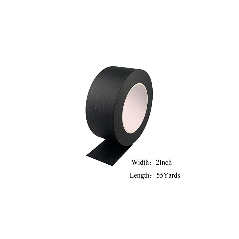 Baijixin 2 Inch Black Wide Masking Tape, Black Painters Tape