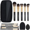 Brochas de Maquillaje Set 10 PCs Profesional Kit de Pinceles