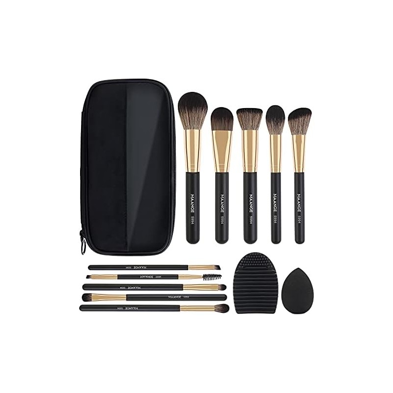 Brochas de Maquillaje Set 10 PCs Profesional Kit de Pinceles