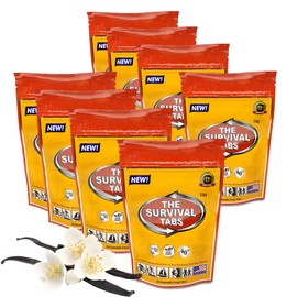 Premium protein replacement survival food tabs 16 days nutrients aid vanilla