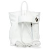 Caspar TL789 Women's Elegant Genuine Leather Backpack Standard Size, White