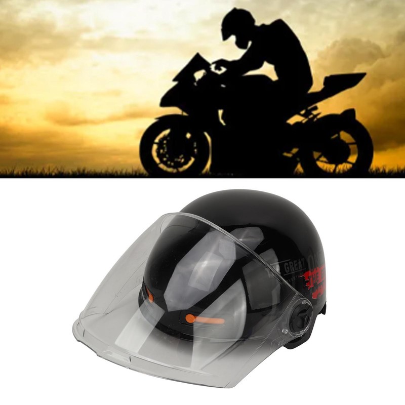 Motorcycle Helmet Stylish Adjustable Lightweight Rain Proof Rugged Electric Vehicle
