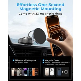HSZSXJK Soporte magnético para teléfono con succión al vacío, Soporte Plegable portátil de Doble Cara, para Ventana/Pantalla/Cinta de Correr/Espejo/Superficie Lisa