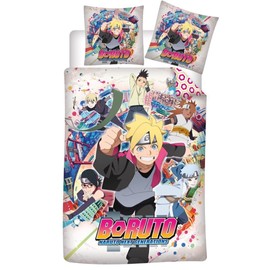 AYMAX S.P.R.L Boruto Single Bedding Set, Duvet Cover 140 x 200 cm + Pillowcase 63 x 63 cm, 100% Microfibre