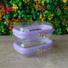 Poshfolio 3-Piece Hard Sided Clear Zipper Case for Storage -