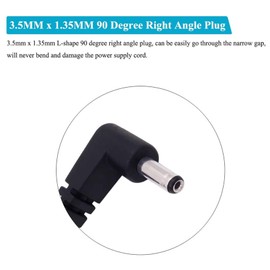 Nagoyuki (10 Pack) Replacement 3.5mm x 1.35mm 90 Degree Right Angle DC Power Male Plug Jack to Bare Wire Open End Pigtail Power