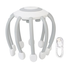Bluetooth Electric Scalp Massager 5 Modes Reduce Pressure Adjustable Head Scalp Massager White