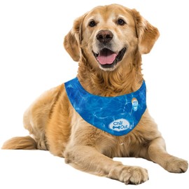 ALL FOR PAWS Chill Out Dog Ice Bandana, Instant Cooling Pet Bandana, Breathable Scarf Dog Cat Ice Collar for Summer, Blue, Neck Girth 53-62 CM/20.8-24.4 Inch (X-Large)