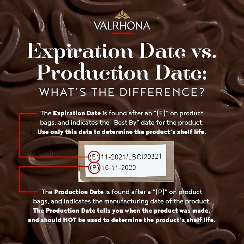 Valrhona Finest Dark Chocolate Discs for Baking (Feves), Premium Manjari