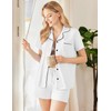 Ekouaer Womens Cotton Pajamas Set Classic Short Sleeve Pjs Set