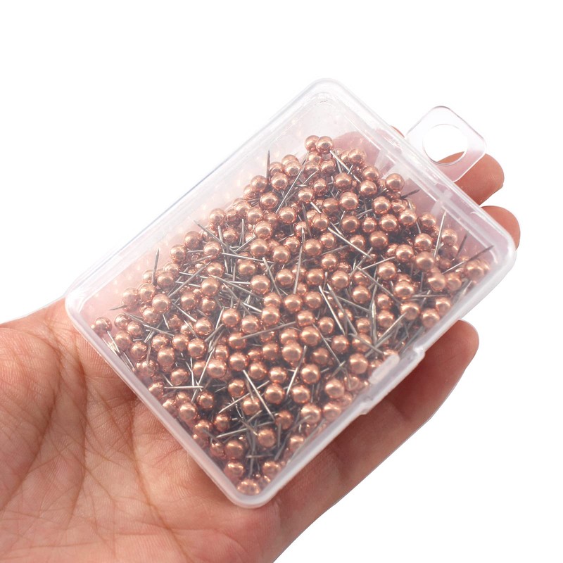 500Pcs Novelty Cute Push Pin World Travel Map Pinboard Round