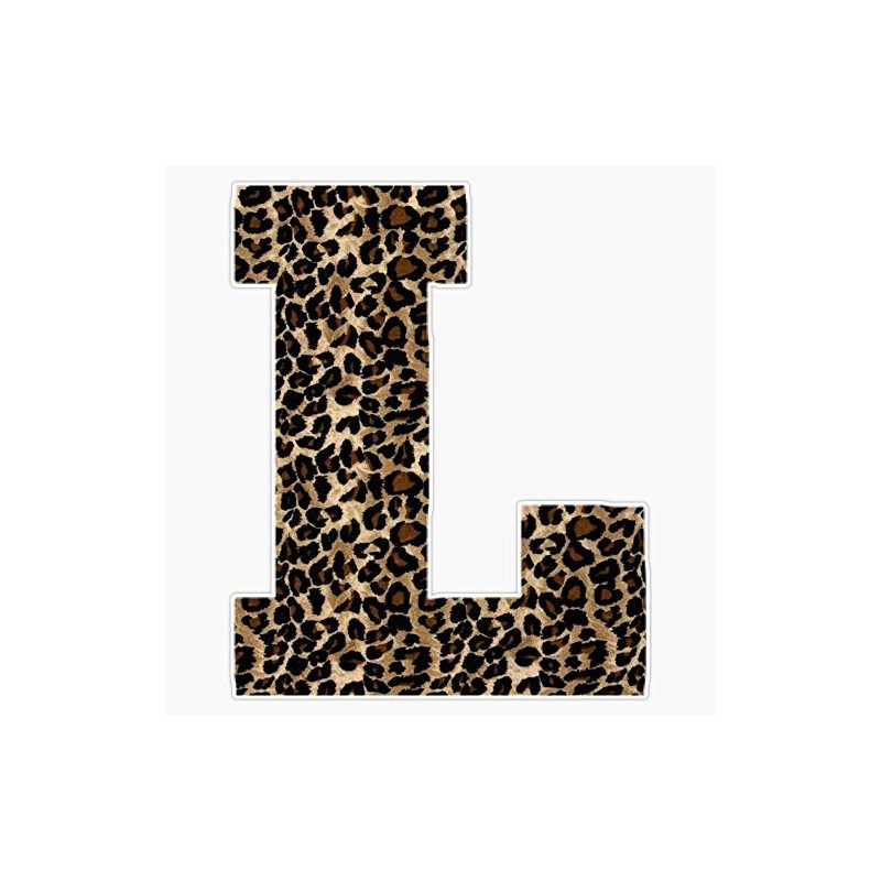 Leopard Letter - L Sticker Outdoor Rated Vinyl Sticker Decal