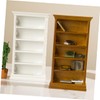 KOMBIUDA Miniature Wooden Bookshelf Mini Bookcase for Mini House Miniature