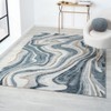 LUXE WEAVERS Marble Patterned Abstract Swirl Blue 6x9 Area Rug