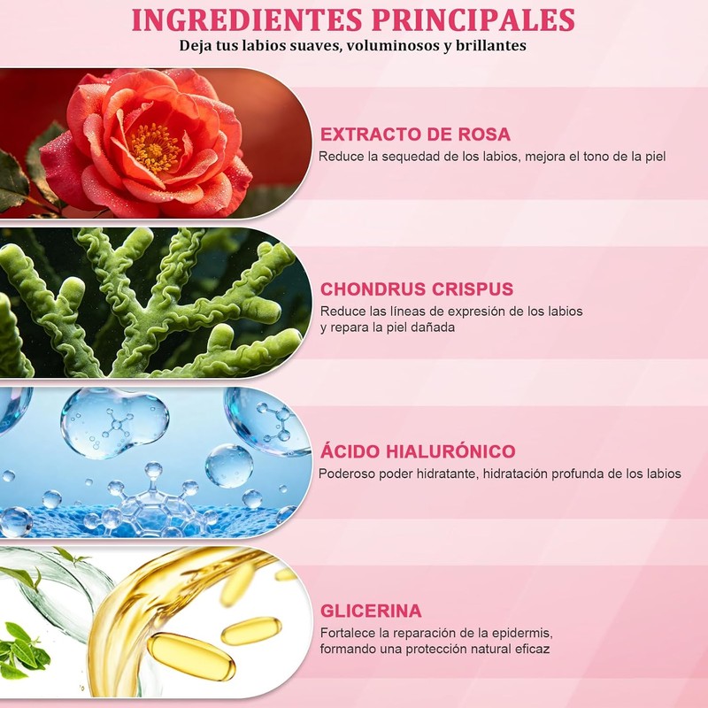 30PCS Mascarilla Labial de Colágeno, Mascarilla Labial Hidratante