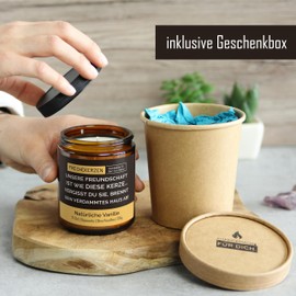 Lustige Duftkerze mit Spruch für Beste FreundIn | Handgemacht aus Sojawachs | In Geschenkbox | Nachhaltiges Geschenk Freundschaft Freundin Freund Partner Schwester BFF |Vanille