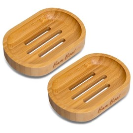 Pack Jabonera Ecológica De Bambú 2 Piezas Bam Boo! Lifestyle (Ovalada)