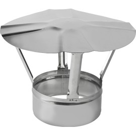 Stainless Steel Chimney Cowl Stove Pipe Rain Cover Protector Cap Pot (120mm)