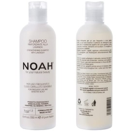 NOAH Hair 1.3 Strengthening Shampoo with Lavender – For Sensitive Scalp & Frequent Use, Moisturises, Strengthens Hair, Eucalyptus & Rosemary Oils, Paraben-Free, Sulfate-Free, 250ml