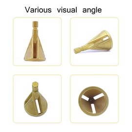 Deburring External Chamfer Tool Remove Burr Repair Drill Bit Bolt External, Quickly Repairs Damaged Bolts Deburring Outer Chamfer (Golden Hex Shank Six Slots)