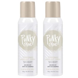 Punky Temporary Hair Highlight Spray, Platinum Blonde, 3.5 oz, 2-Pack