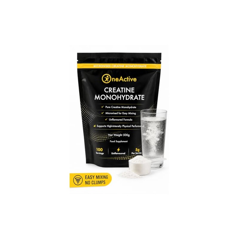 Creatine Monohydrate Powder 500g – 100 Servings – 100% Pure