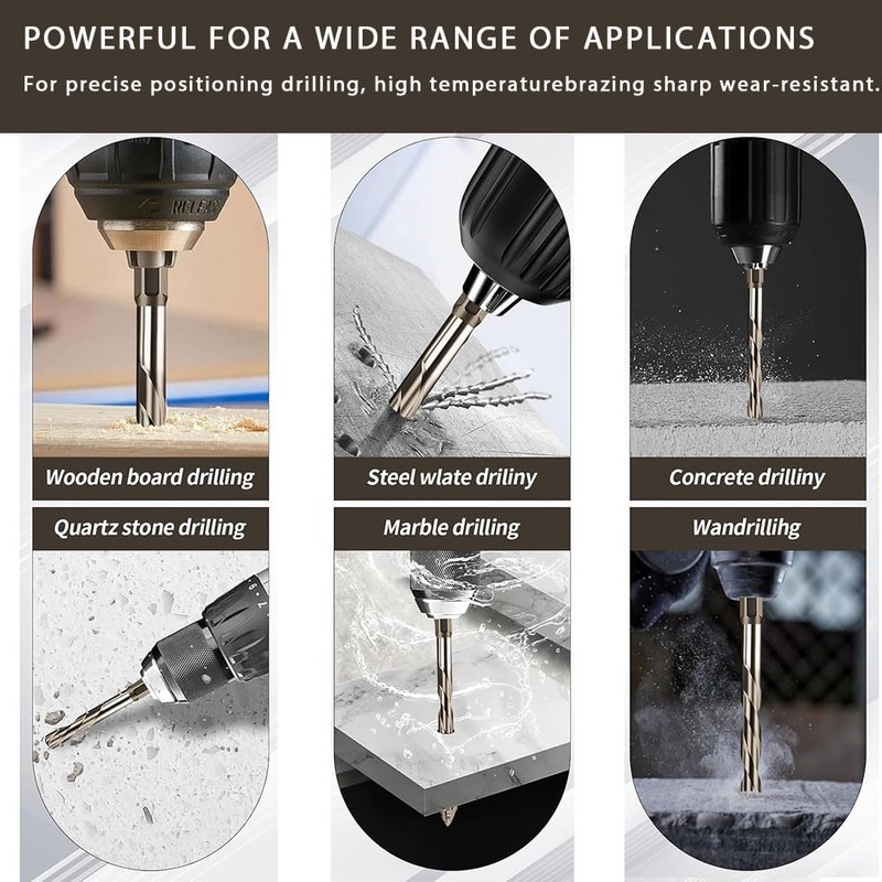 10PCS High-Strength Eccentric Twist Drill Bit,Four Flute Sawtooth Eccentric Drill