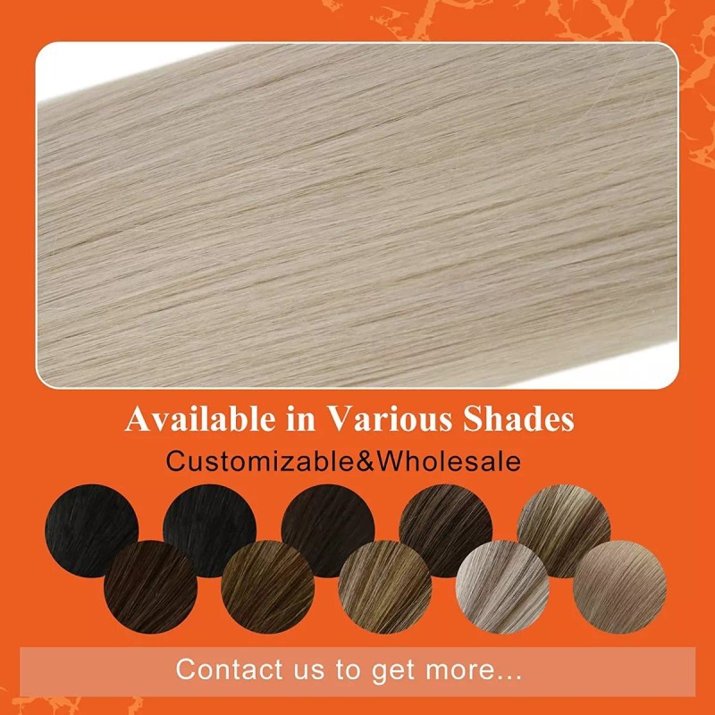 Full Shine Extensiones Cabello Humano 16in 50pz 40gr Platino Blonde