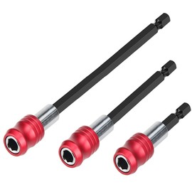 3 Pieces Drill Holder Extension Magnetic Screwdriver Drill Chuck Adapter Extender 1/4 Inch Hex Quick Release Set for Impact Wrench Hand Screwdriver (60 mm + 100 mm + 150 mm)