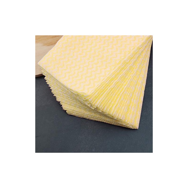 KMAKII 80 Pack Disposable Dish Cloths Heavy Duty Reusable Cleaning