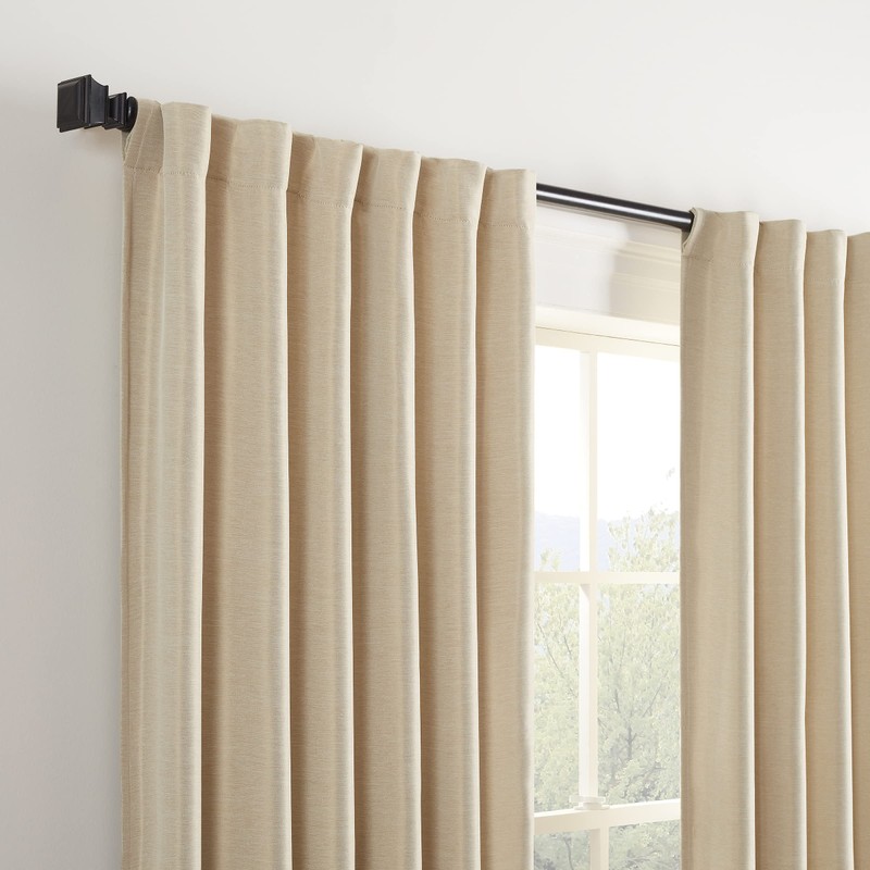 Eclipse Fresno 52 by 84-Inch Blackout Window Curtain, Wheat