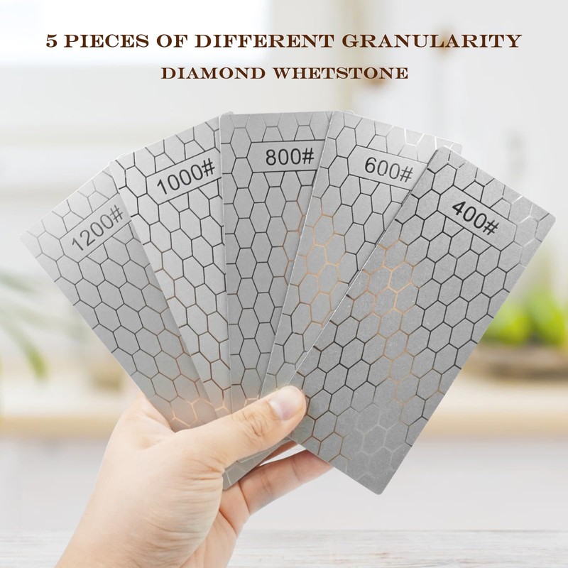 Lenamos 5 Pcs Diamond Sharpening Stone Honing Stone Diamond Stone