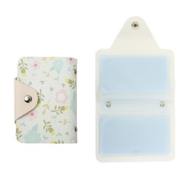 Wasise Bus Pass Holder - Bus Pass Wallet, Credit Card Holder, Stylish Oyster Card Holders with Snap Closure, Travel Card Holders Wallet, Pink Flower Pattern Bus Pass Wallets with Multiple Card Slots