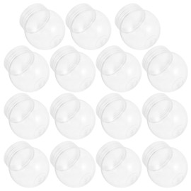 Vanzack 4-Inch Transparent Plastic Snow Globe - DIY Craft Kit with Lids for Creative Home Decoration - 10 Pack 4" Plastic Snow Globes