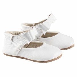 Robeez Girls' Ankle Strap Mary Jane First Kicks Crib Shoe, Sofia White, 18-24 Months M US Infant
