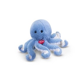 Trudi Blue octopus Plush sea gifts, underwater animals and beach. Xmas and birthday present | 11x24x11cm size S | Sealife Depth | model 26576