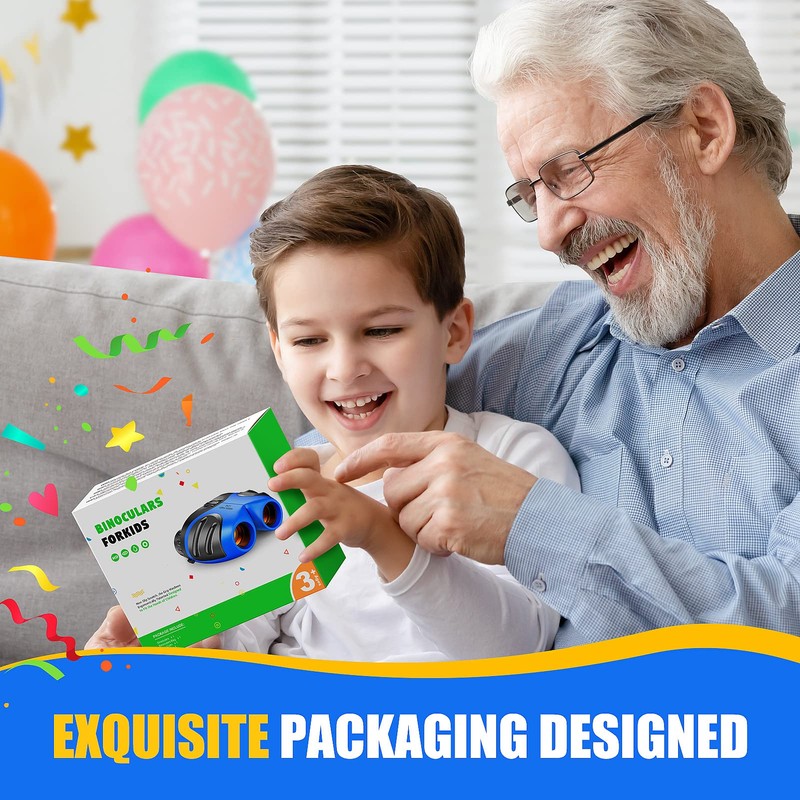 LET'S GO! Binoculars for Kids Boys, Outdoor Toys for 3-9