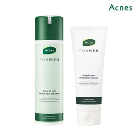 Acnes for Men Perfect 2-piece set (200ml all-in-one cream + 150ml foam cleanser) / 아크네스 포맨 퍼펙트 2종세트 (올인원크림200ml+폼클렌저150ml)