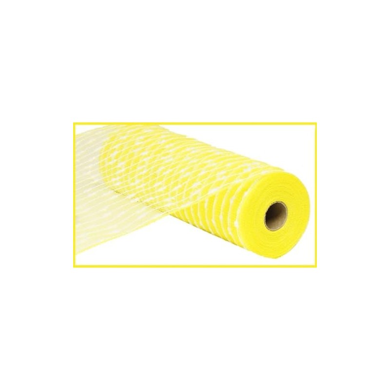 Craig Bachman 10" Yellow Snowdrift Deco Mesh 10 Yards (Yellow,