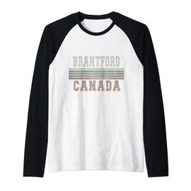 Retro Brantford Canada Raglan Baseball Tee