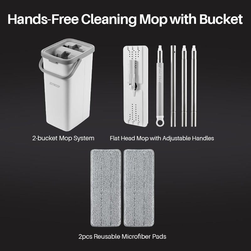 JOYMOOP Mop and Bucket Set, Dust Mops for Floor Cleaning,