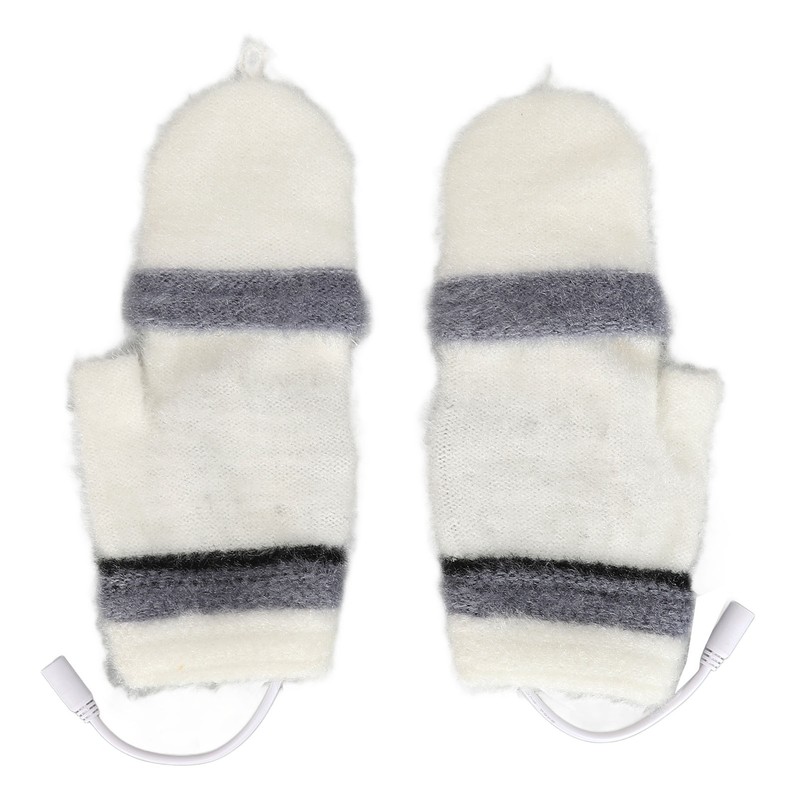 1 Pair USB Heated Gloves Mitten Winter Warm Full Finger