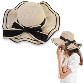 KUMSODE Damen Sonnenhut UV-Schutz Strandhut Faltbar Sommerhut UPF 50+ Strohhut mit Breite Krempe Visor Cap Sonnenkappe