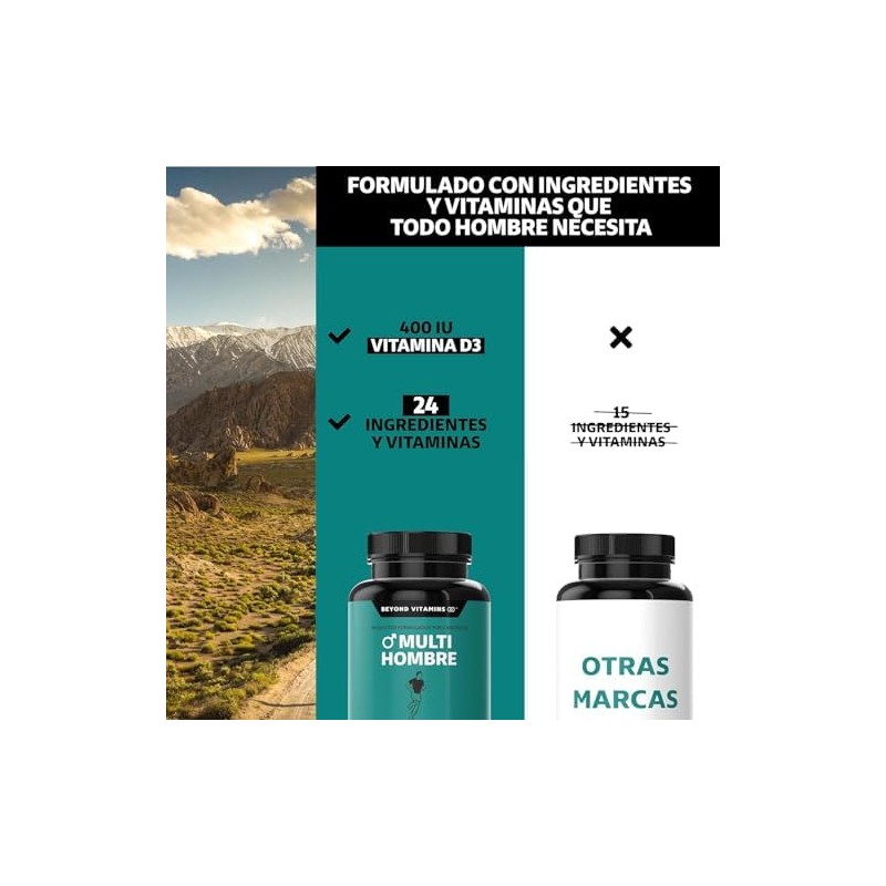 Multi Vitaminas para Hombres Vitaminas A B1 B2 B3 B5