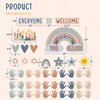 4E's Novelty 46 Pcs "Everyone is Welcome" Boho Classroom Bulletin