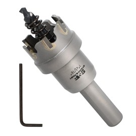 S&F STEAD & FAST 1 Inch Carbide Hole Saw for Metal, Stainless Steel & Sheet Metal – Heavy Duty Hole Cutter for Drill Press, Cordless & Hand Drill Use